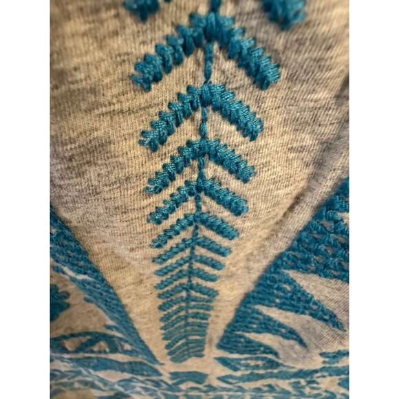 JW Los Angeles Embroidered Tank Top Women’s XS Gray Boho Folk Festival Core - Picture 5 of 8